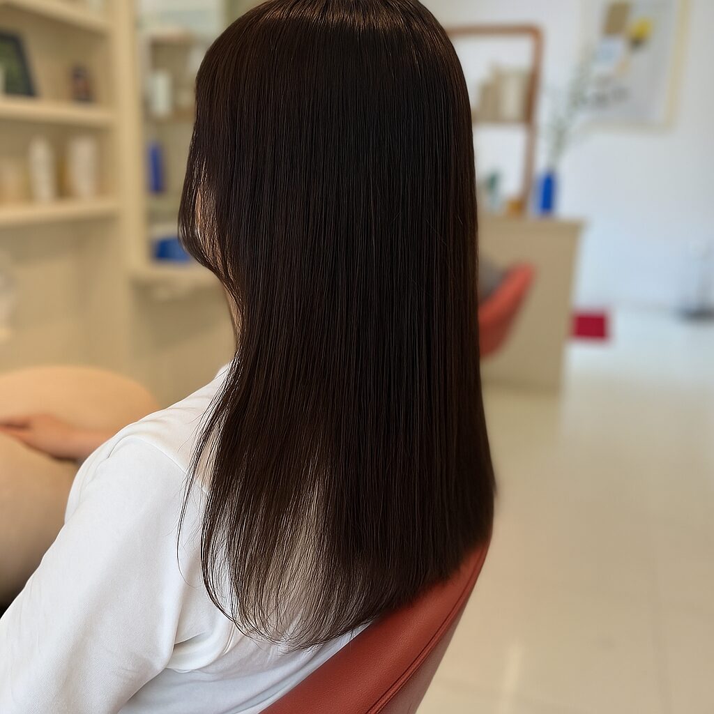 ロングヘア顔まわりレイヤー