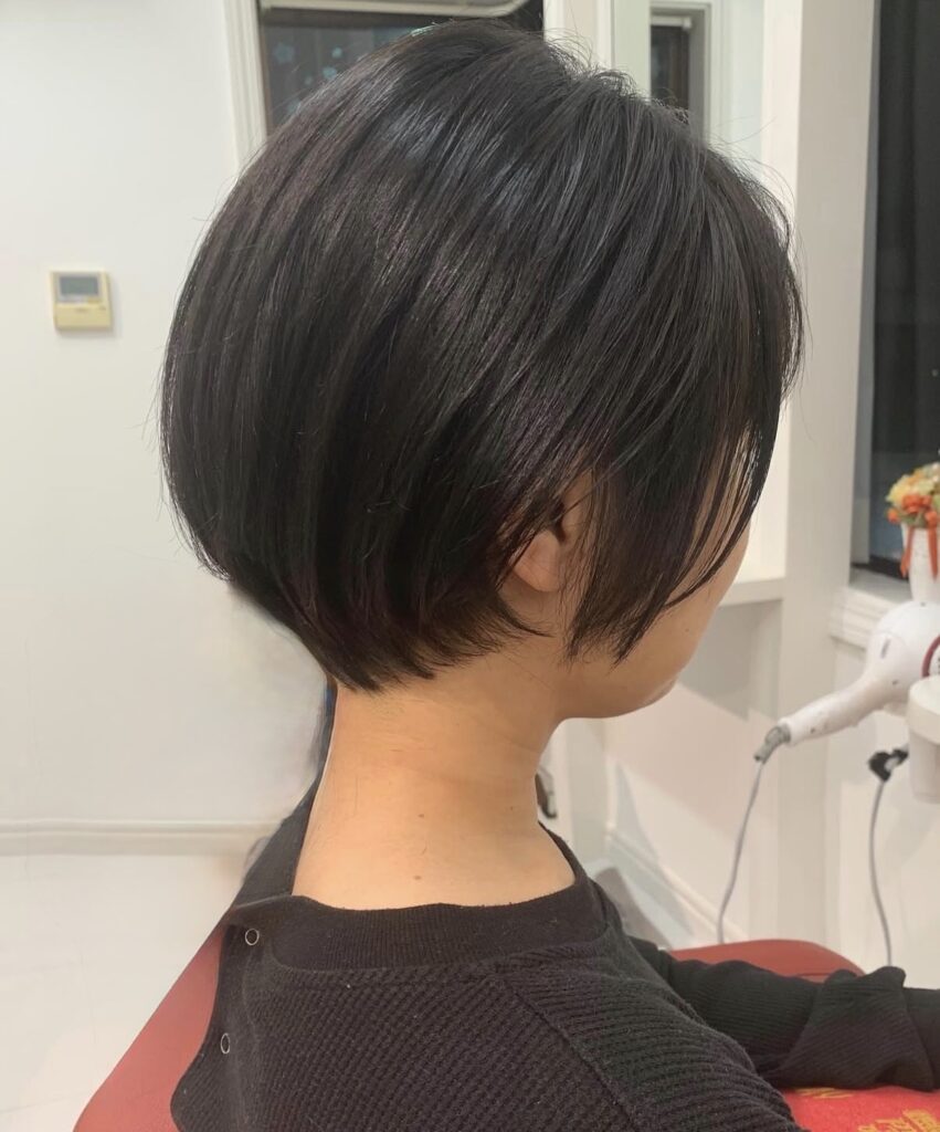 丸みショートのサイド