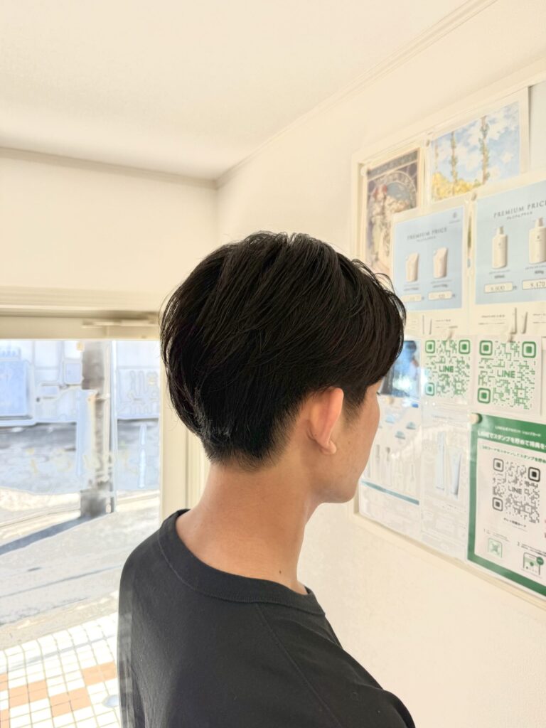 メンズツーブロックマッシュショート