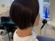後頭部の丸みとツヤがきれいな大人のショートボブ