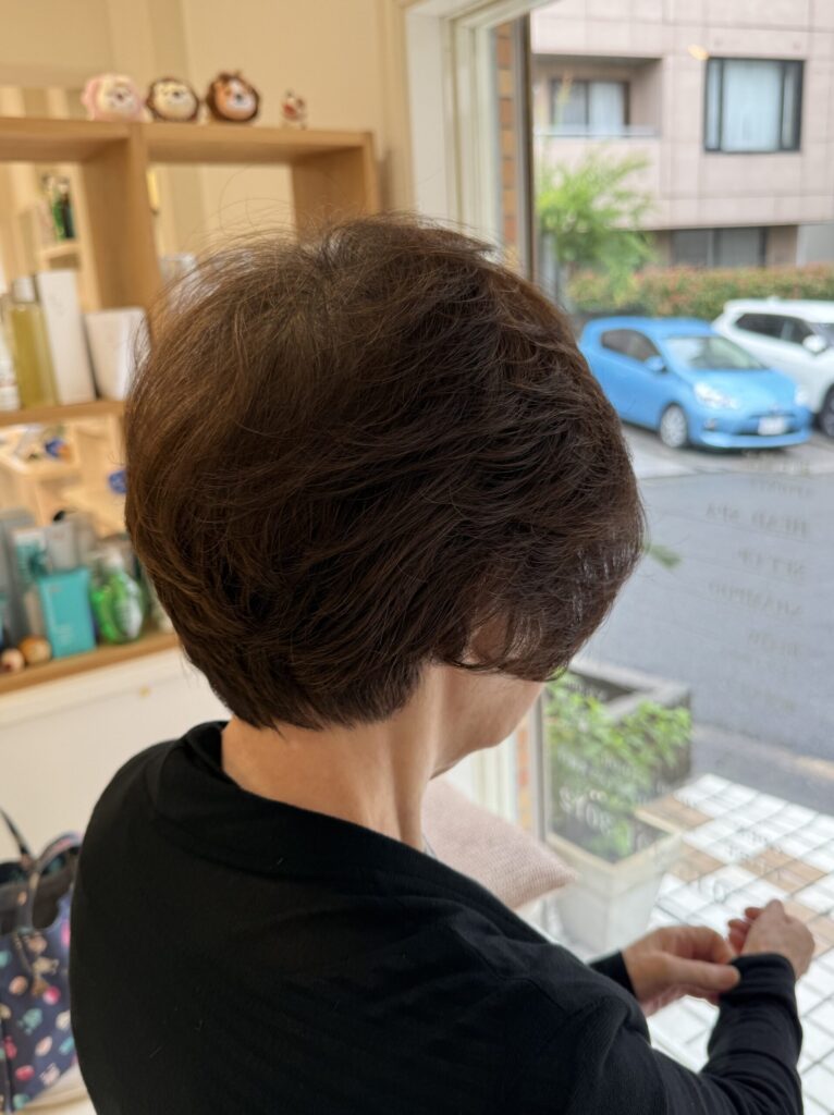 70代・80代におすすめの後頭部に丸みをつけたショートパーマ